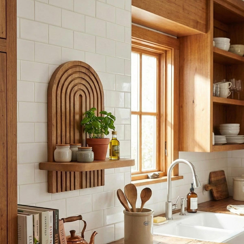 Ραφιέρα Τοίχου Artwill MDF Χρώμα Oak 26x13x35
