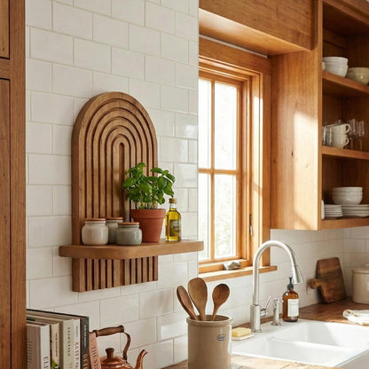 Ραφιέρα Τοίχου Artwill MDF Χρώμα Oak 26x13x35