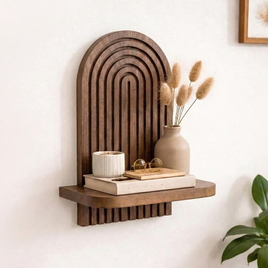 Ραφιέρα Τοίχου Artwill MDF Χρώμα Wenge 26x13x35