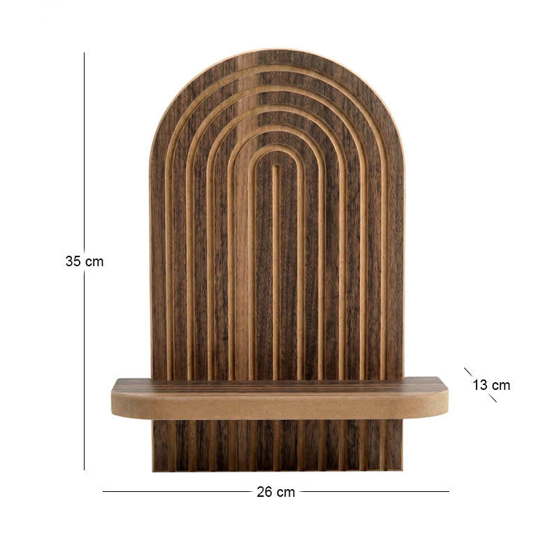 Ραφιέρα Τοίχου Artwill MDF Χρώμα Wenge 26x13x35