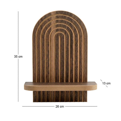 Ραφιέρα Τοίχου Artwill MDF Χρώμα Wenge 26x13x35