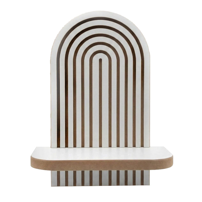 Ραφιέρα Τοίχου Artwill MDF Χρώμα Λευκό - Oak 26x13x35