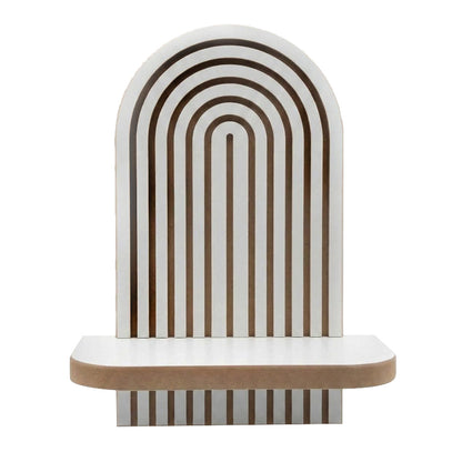Ραφιέρα Τοίχου Artwill MDF Χρώμα Λευκό - Oak 26x13x35