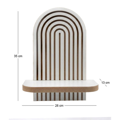 Ραφιέρα Τοίχου Artwill MDF Χρώμα Λευκό - Oak 26x13x35
