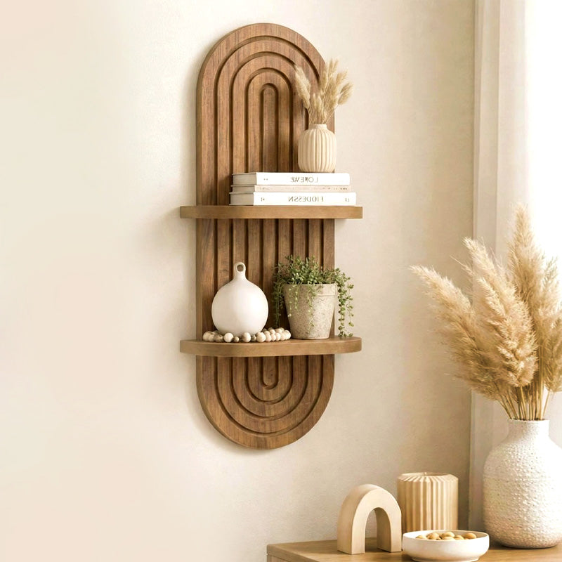 Ραφιέρα Τοίχου Artwill MDF Χρώμα Oak 26x13x70