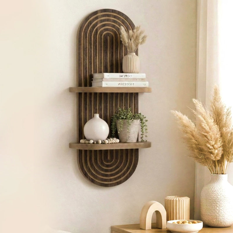 Ραφιέρα Τοίχου Artwill MDF Χρώμα Wenge 26x13x70