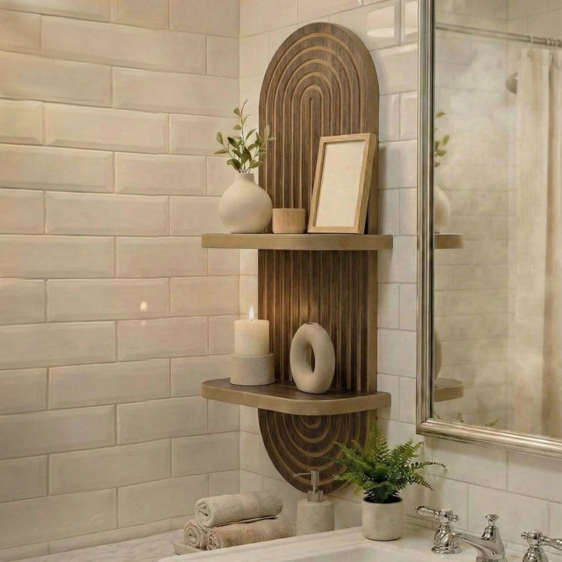 Ραφιέρα Τοίχου Artwill MDF Χρώμα Wenge 26x13x70