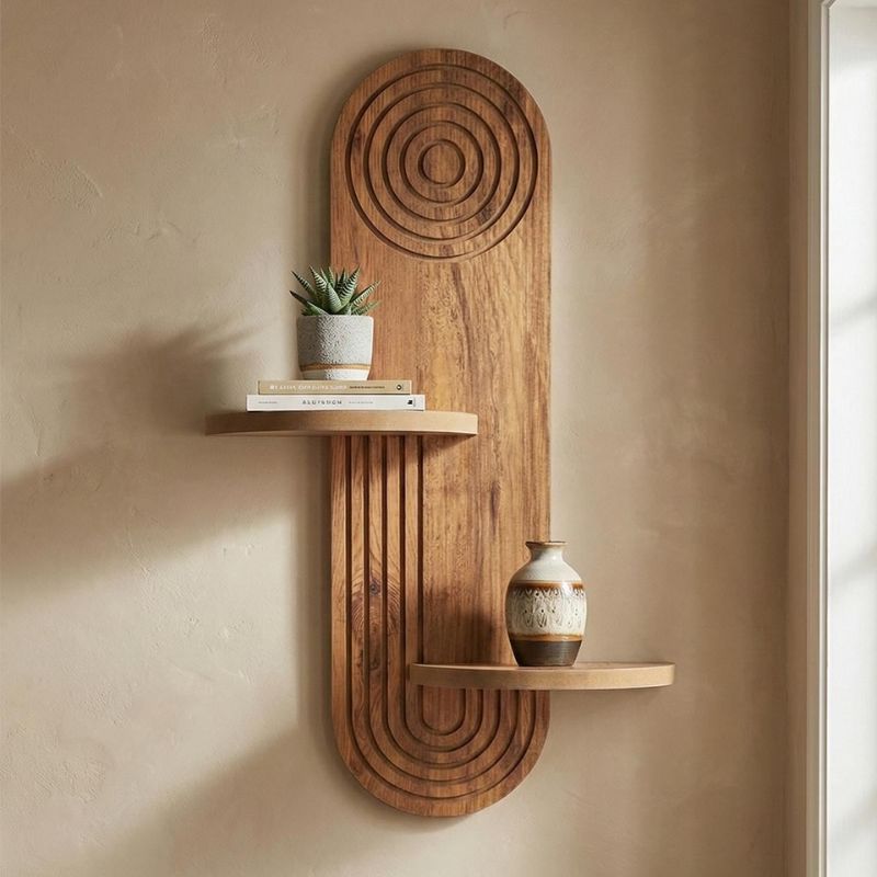 Ραφιέρα Τοίχου Artwill MDF Χρώμα Oak 46x13x70