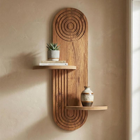 Ραφιέρα Τοίχου Artwill MDF Χρώμα Oak 46x13x70