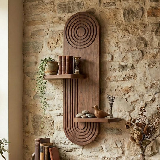 Ραφιέρα Τοίχου Artwill MDF Χρώμα Wenge 46x13x70