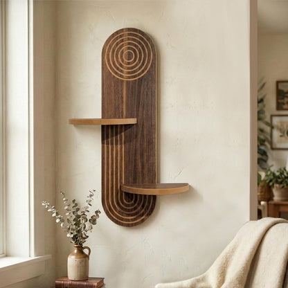 Ραφιέρα Τοίχου Artwill MDF Χρώμα Wenge 46x13x70