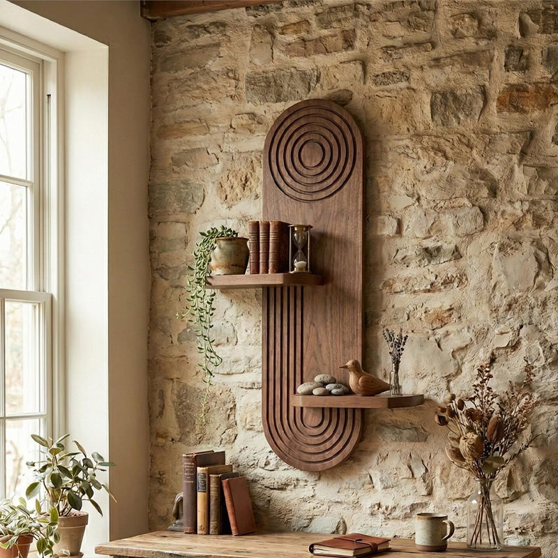 Ραφιέρα Τοίχου Artwill MDF Χρώμα Wenge 46x13x70