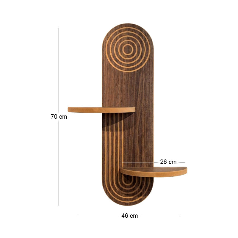 Ραφιέρα Τοίχου Artwill MDF Χρώμα Wenge 46x13x70