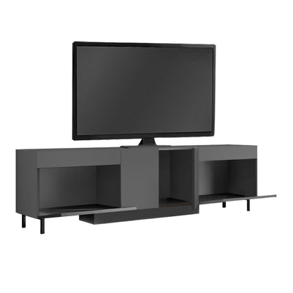 Έπιπλο Τηλεόρασης Arlen με LED RGB Χρώμα Ανθρακί 180x32x50