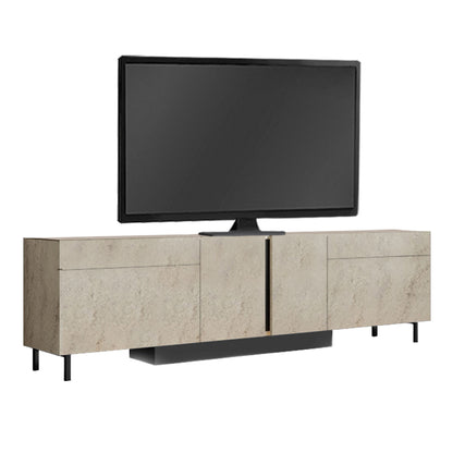 Έπιπλο Τηλεόρασης Arlen με LED RGB Χρώμα Travertine 180x32x50