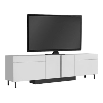 Έπιπλο Τηλεόρασης Arlen με LED RGB Χρώμα Λευκό 180x32x50