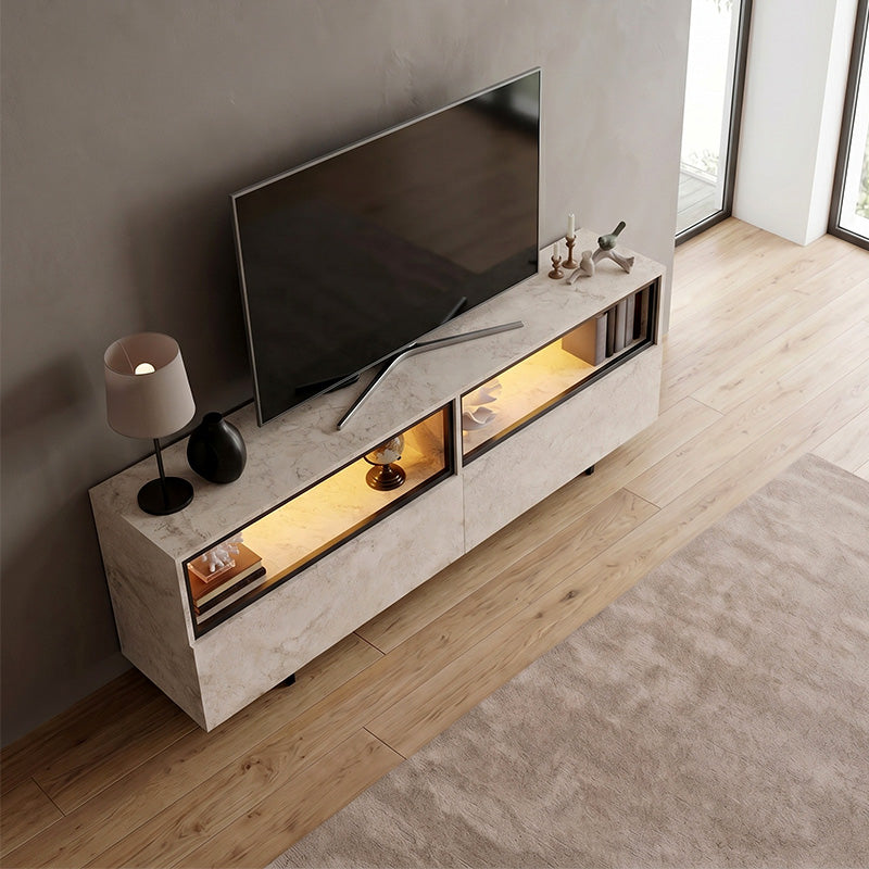 Έπιπλο Τηλεόρασης Eco με LED RGB Χρώμα Travertine 180x32x67