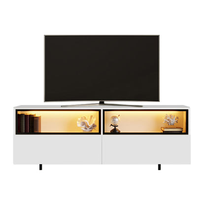 Έπιπλο Τηλεόρασης Eco με LED RGB Χρώμα Λευκό 180x32x67