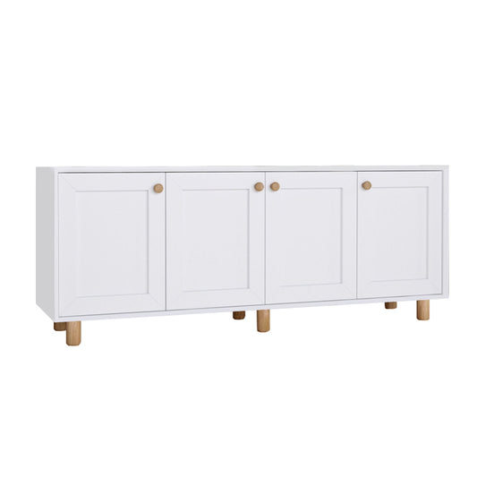 Μπουφές Bohemian Χρώμα Λευκό - Φυσικό Οξιάς 180x40x75