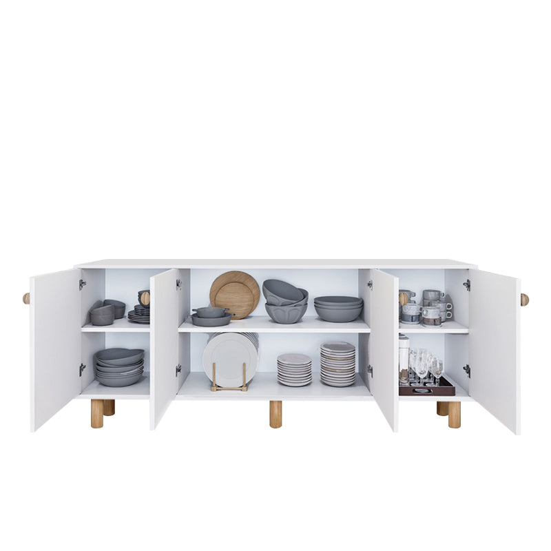 Μπουφές Bohemian Χρώμα Λευκό - Φυσικό Οξιάς 180x40x75
