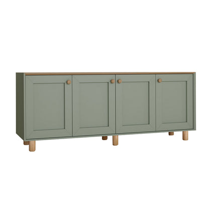 Μπουφές Bohemian Χρώμα Πράσινο - Φυσικό Οξιάς 180x40x75