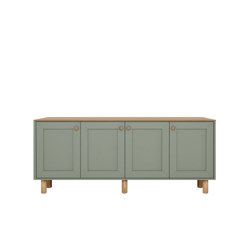 Μπουφές Bohemian Χρώμα Πράσινο - Φυσικό Οξιάς 180x40x75