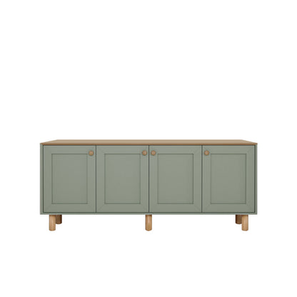Μπουφές Bohemian Χρώμα Πράσινο - Φυσικό Οξιάς 180x40x75