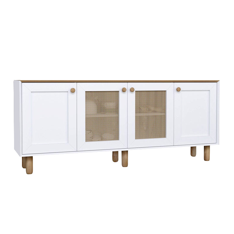 Μπουφές Bohemian Χρώμα Λευκό - Φυσικό Οξιάς 180x40x75
