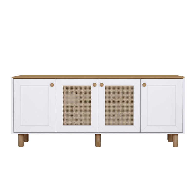 Μπουφές Bohemian Χρώμα Λευκό - Φυσικό Οξιάς 180x40x75