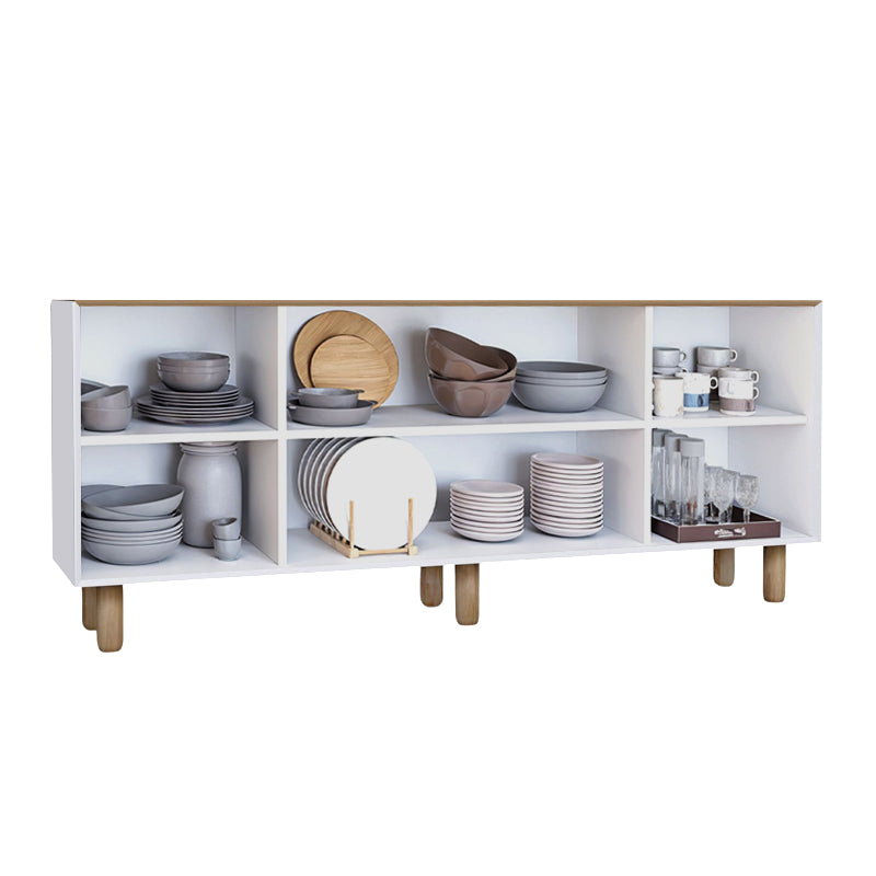 Μπουφές Bohemian Χρώμα Λευκό - Φυσικό Οξιάς 180x40x75