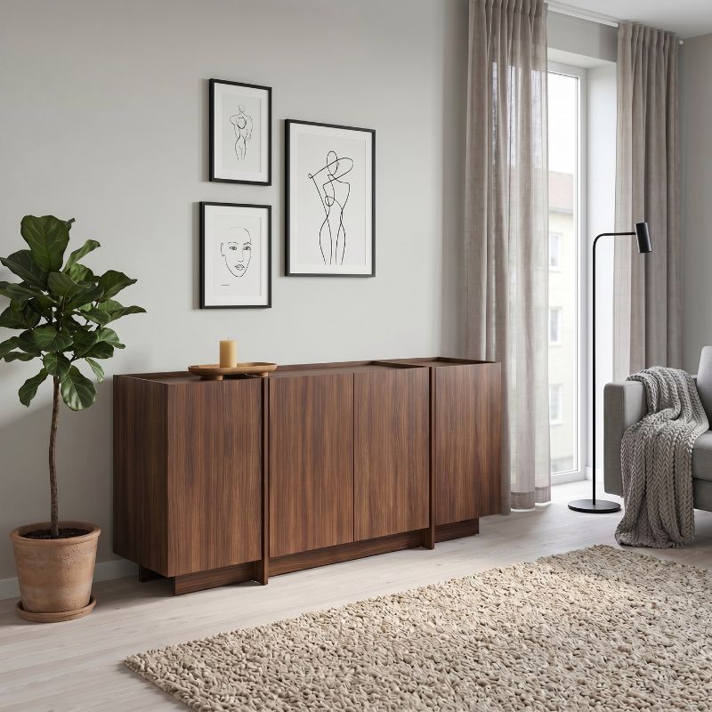 Μπουφές Dorma Χρώμα Καρυδί 180x45x80,2