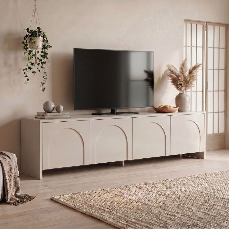 Έπιπλο Τηλεόρασης Aurelia Χρώμα Κρεμ 180x32x45