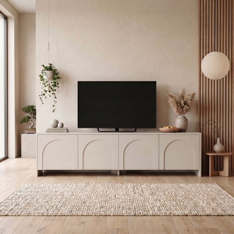 Έπιπλο Τηλεόρασης Aurelia Χρώμα Κρεμ 180x32x45