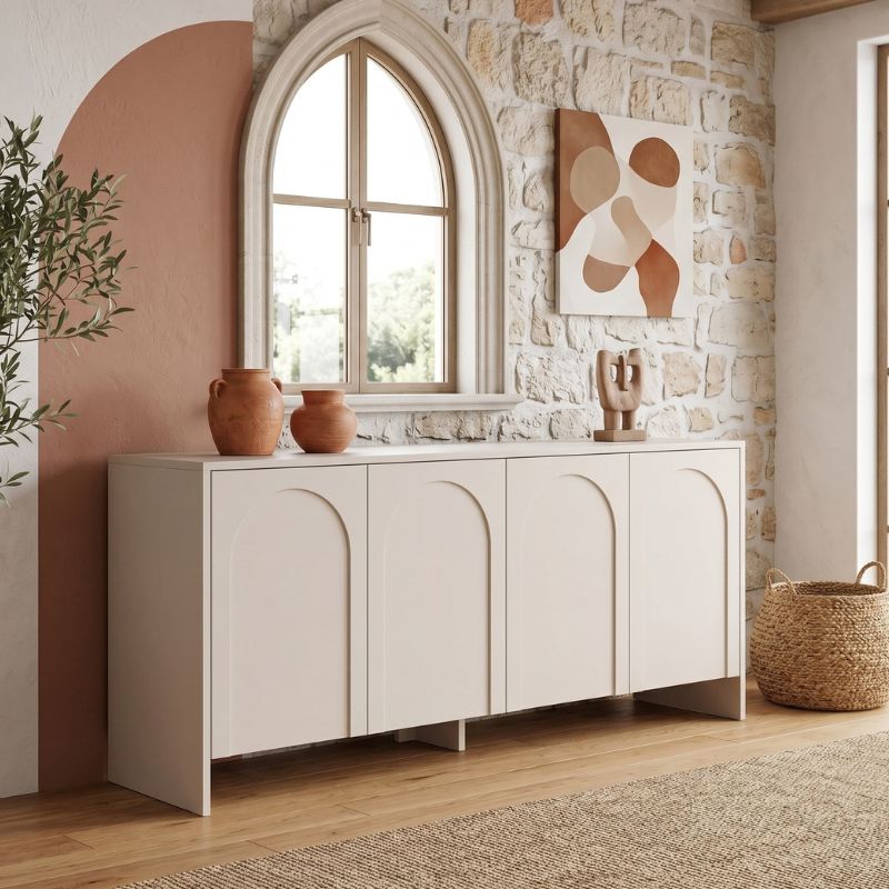 Μπουφές Aurelia Χρώμα Κρεμ 180x45x80