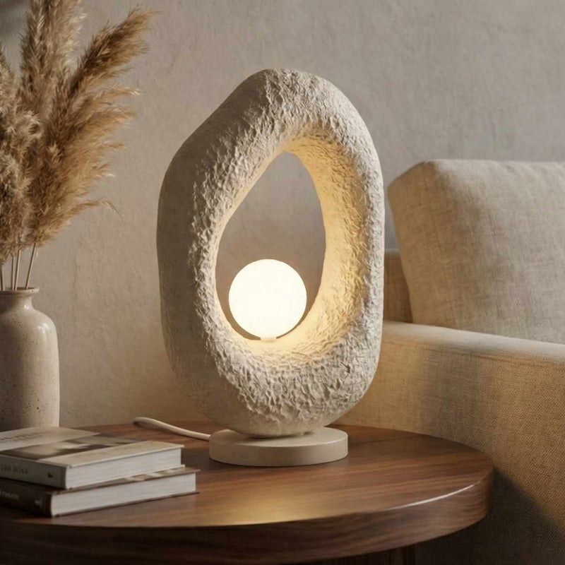 Φωτιστικό Επιτραπέζιο Zoga G9 Fiberglass Μονόφωτο Χρώμα Εκρού 30x17x50