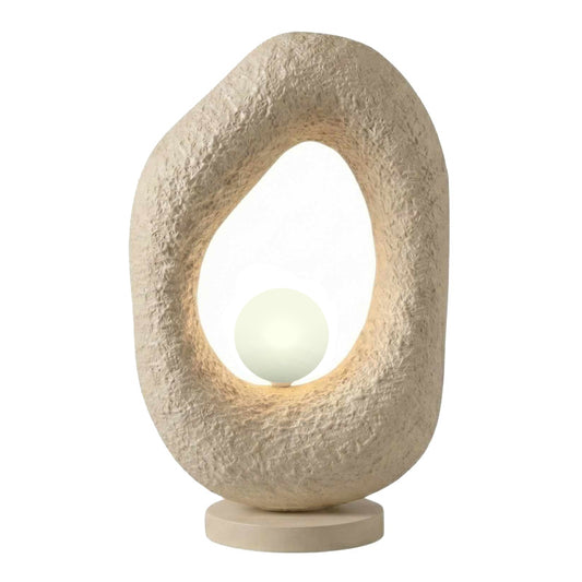 Φωτιστικό Επιτραπέζιο Zoga G9 Fiberglass Μονόφωτο Χρώμα Εκρού 30x17x50