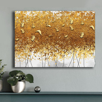 Πίνακας σε Καμβά "Golden Birds" Ψηφιακής Εκτύπωσης 100x70x3