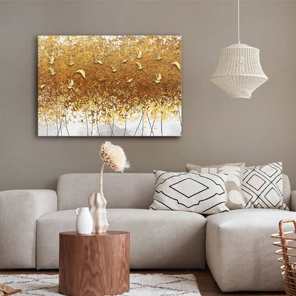 Πίνακας σε Καμβά "Golden Birds" Ψηφιακής Εκτύπωσης 100x70x3