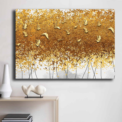 Πίνακας σε Καμβά "Golden Birds" Ψηφιακής Εκτύπωσης 100x70x3