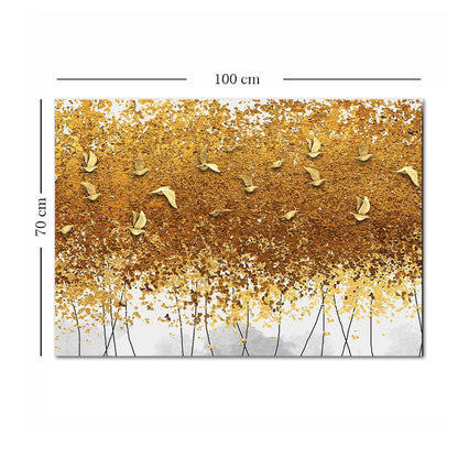 Πίνακας σε Καμβά "Golden Birds" Ψηφιακής Εκτύπωσης 100x70x3