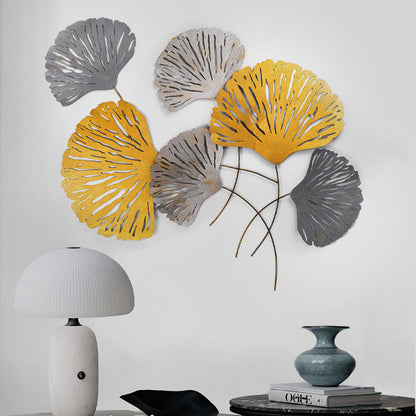 Διακοσμητικό Τοίχου Metal Flower Μεταλλικό Χρώμα Bronze - Ασημί 75x100εκ