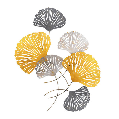 Διακοσμητικό Τοίχου Metal Flower Μεταλλικό Χρώμα Bronze - Ασημί 75x100εκ