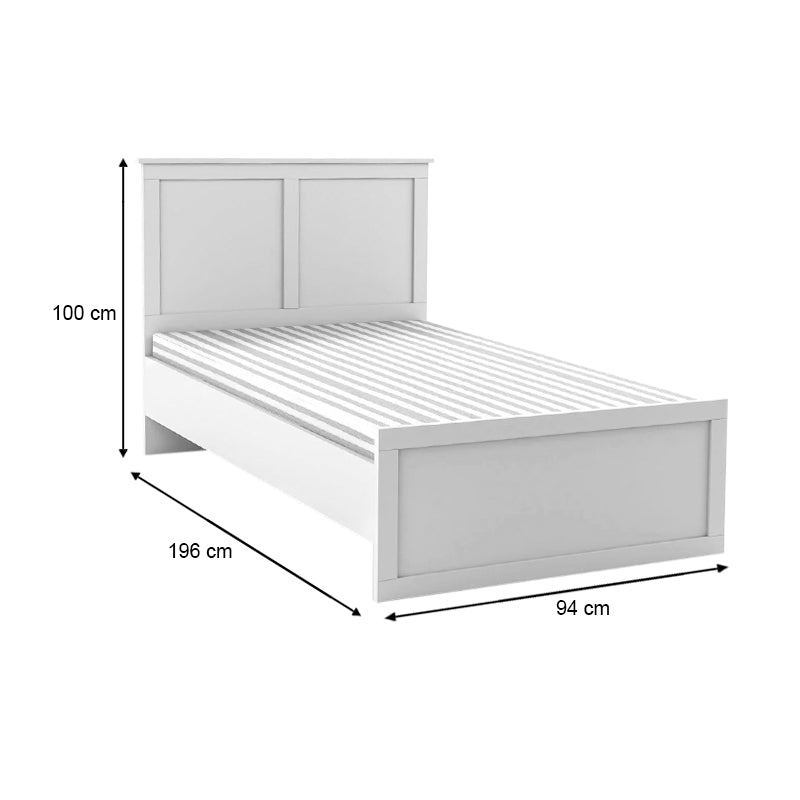 Κρεβάτι Emily Χρώμα Λευκό 90X190