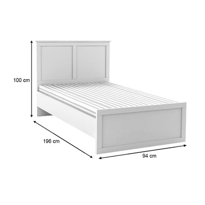 Κρεβάτι Emily Χρώμα Λευκό 90X190