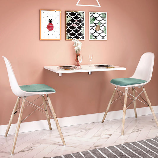 Τραπέζι Κουζίνας - Γραφείο Επιτοίχιο Πτυσσόμενο Radan Χρώμα Λευκό 70X50