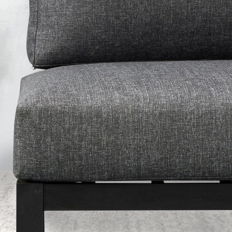 Σαλόνι Κήπου Echo Σετ 3 Τμχ Μέταλλο - Ξύλο Χρώμα Μαύρο - Γ