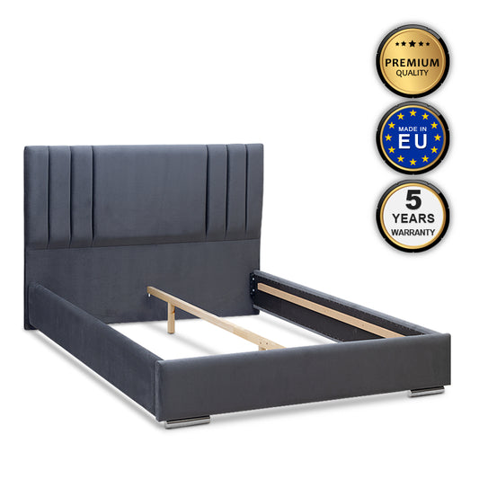 Κρεβάτι Figaro Υφασμάτινο Χρώμα Γκρι 160X200