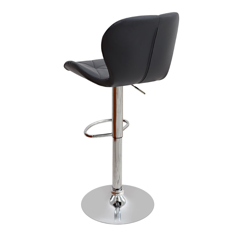 Σκαμπό Μπαρ Dolores με Ρυθμιζόμενο Ύψος PU Μαύρο - Βάση Χρωμίου 45,5x38x89/109