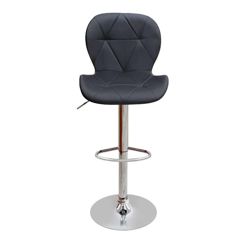 Σκαμπό Μπαρ Dolores με Ρυθμιζόμενο Ύψος PU Μαύρο - Βάση Χρωμίου 45,5x38x89/109