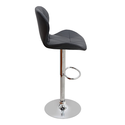 Σκαμπό Μπαρ Dolores με Ρυθμιζόμενο Ύψος PU Μαύρο - Βάση Χρωμίου 45,5x38x89/109